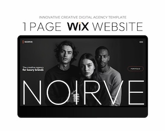 Sjabloon voor modern minimalistisch Wix-websitebureau: portfolio voor creatievelingen