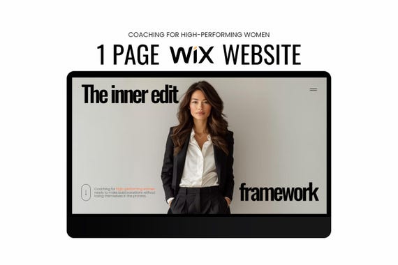 Coaching for high-performing women WiX website template Business Strategic Executive