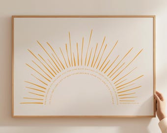 Lord Bless You And Keep You Bible Verse Print Horizontal Scripture Wall Art Numbers 6 Poster Modern Biblical Art Boho Christian Decor Trendy