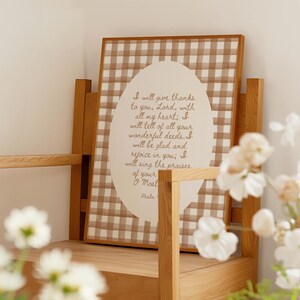 Vintage Christian Wall Art Neutral Fall Decor Psalm Bible Verse Print ...