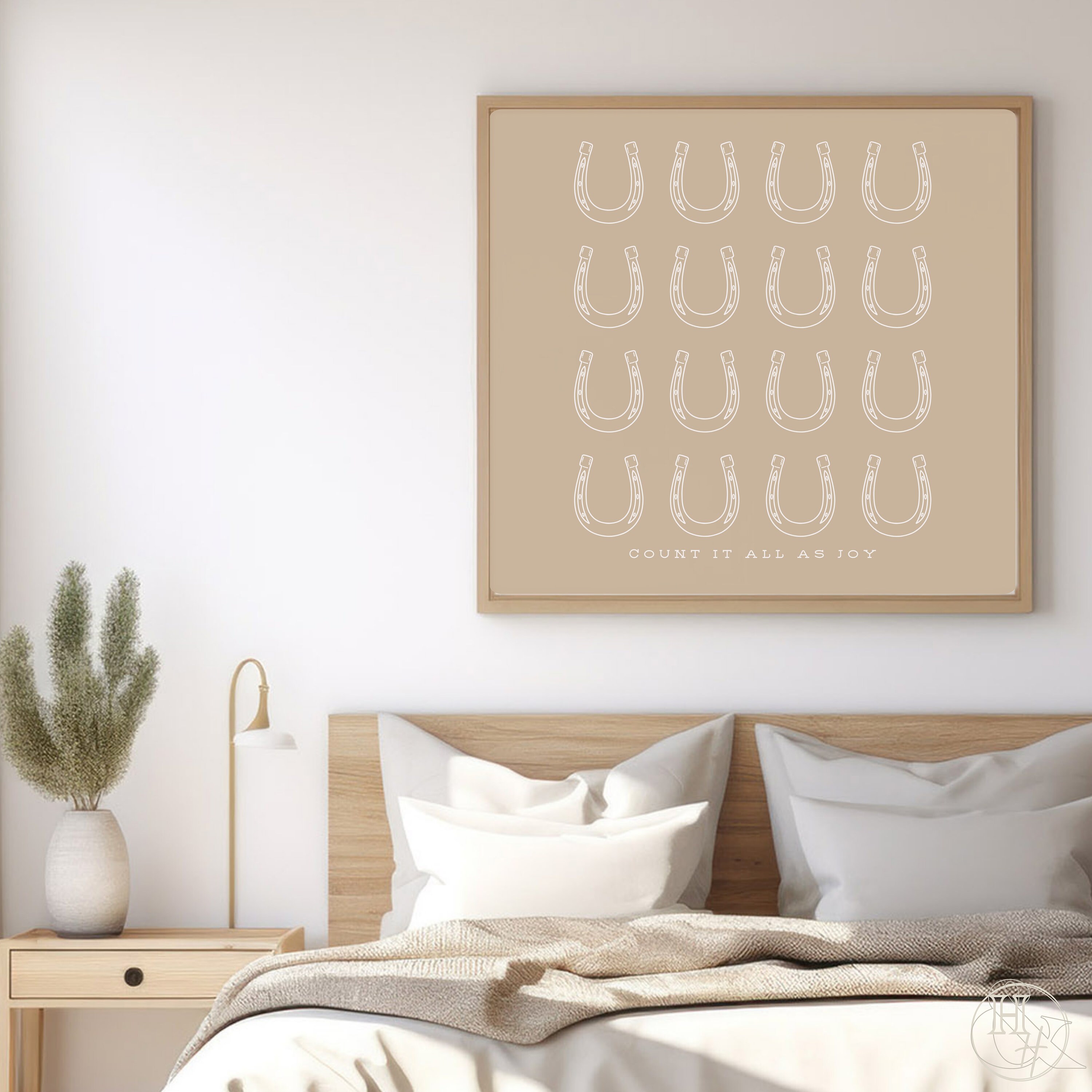 Count It All as Joy Western Horseshoe Poster, Country Christian Print