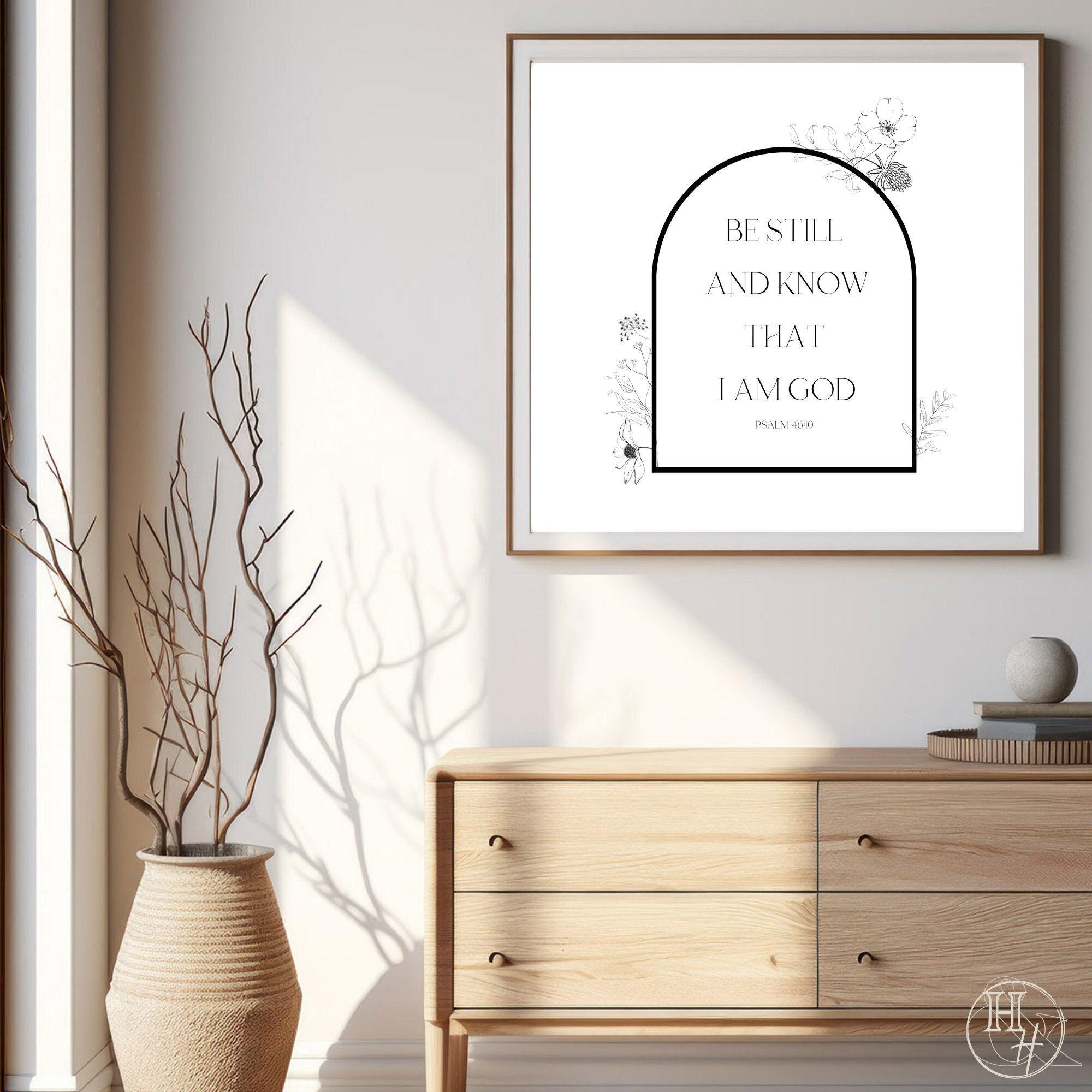WALL ART MINIMALIST Bible Verse Print Black and White Christian Print ...