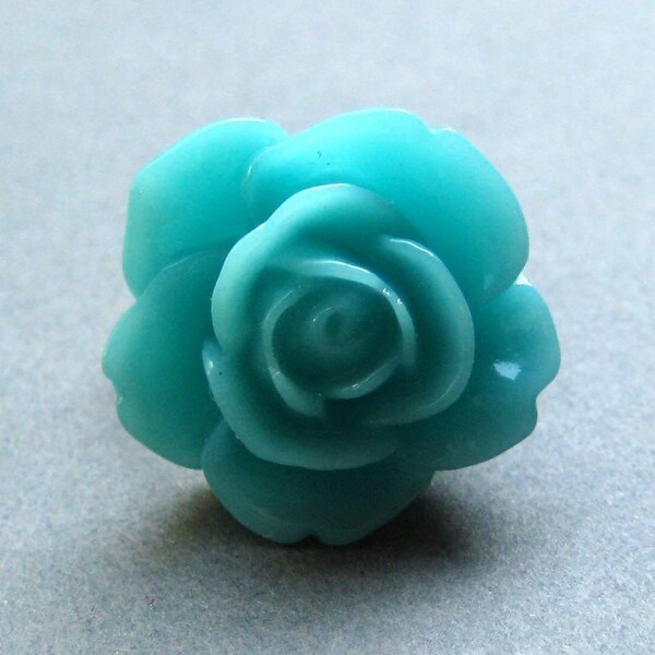 Aqua rose ring