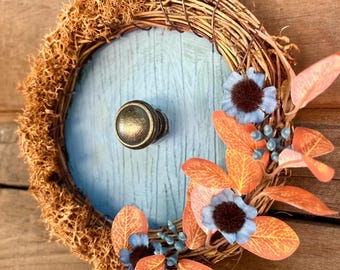 Whimsical Floral Fairy Door Ornament | Handmade Cottagecore Decor