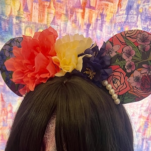 Floral Mouse Ears | Mickey Ears | Disney Ears | Flower & Garden Ears