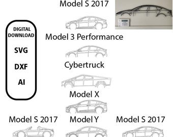 Tesla Models – Digital Cut Files for CNC and Laser