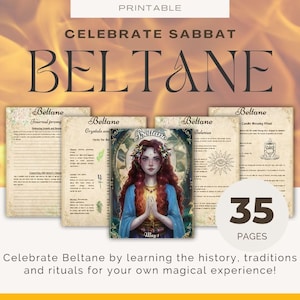 Páginas del grimorio del Sabbat de Beltane / Historia, cristales, hierbas, rituales, indicaciones para el diario, hechizos y más / Páginas imprimibles para el Libro de las Sombras