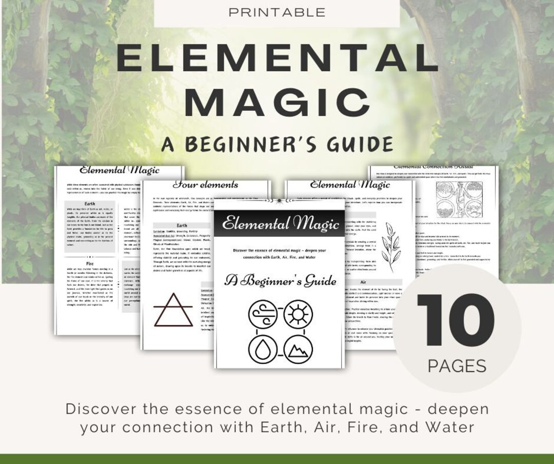 Learn Magic Pdf Elemental Magic Guide: Witchcraft Basics for Beginners (PDF) - Etsy