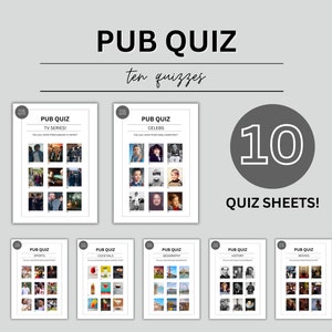 Pub Quiz, Movie Quiz, Pub, Pub Games, Birthday Quiz, Trivia Quiz, Quiz Bundle, Quiz Games, Pub Questions, Movie Questions, Sports Quiz