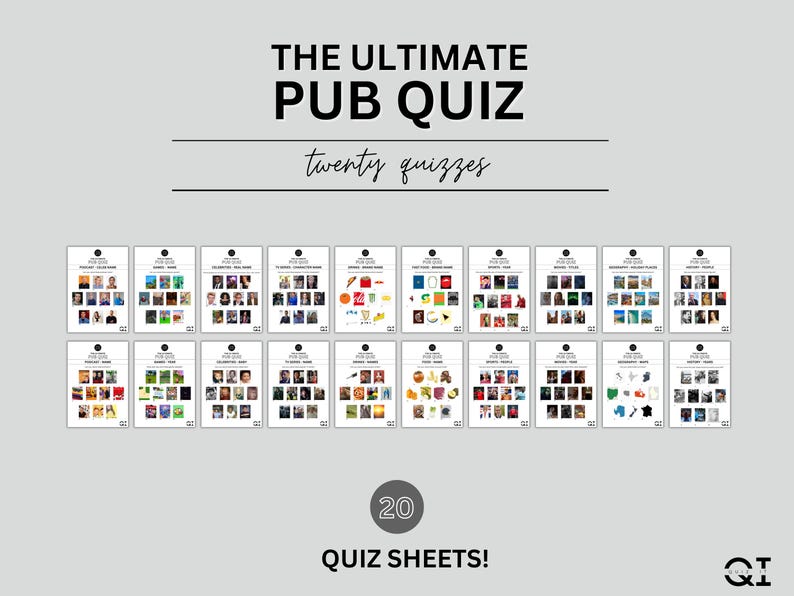 Ultimate Pub Quiz Bundle, 20 Printable Games (digital Download) - Etsy UK