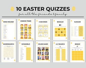Easter Quiz, Easter Bundle, Easter Games, Easter Bundle, Easter Activities, Fun Easter Party Ideas, Easter Party Games, Easter Trivia Game