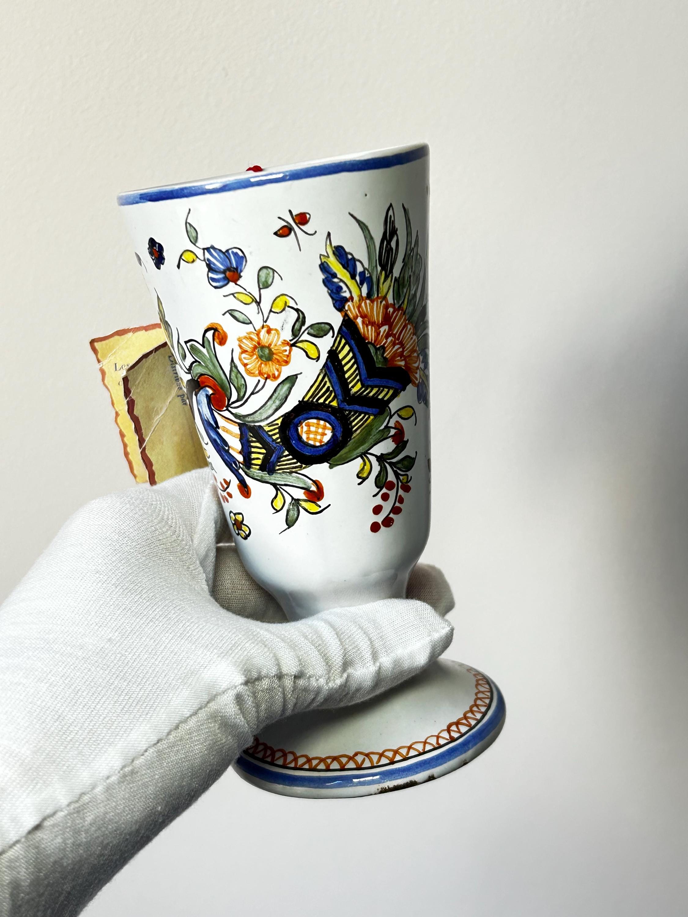 フランス　Geo Martelの花柄の波型飾り皿 Geo Martel - Etsy