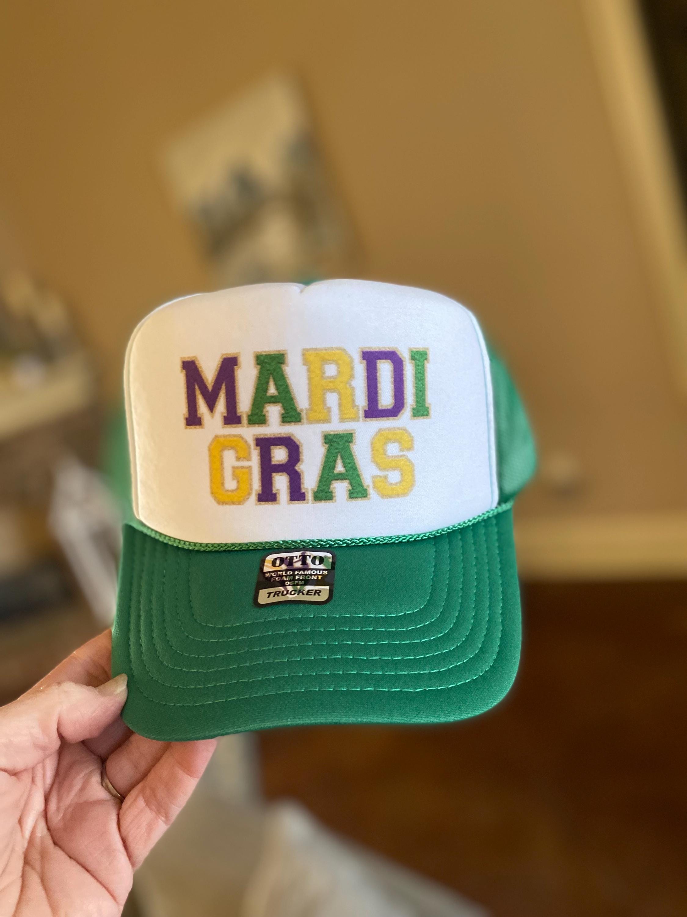 MARDI GRAS hat MARDI GRAS THE GREATEST PARTY ON EARTH Purple Crown SnapBack  main image 3