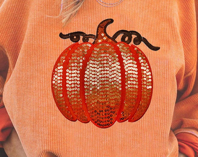 Closed Printed Sweatshirt - Pumpkin Orange