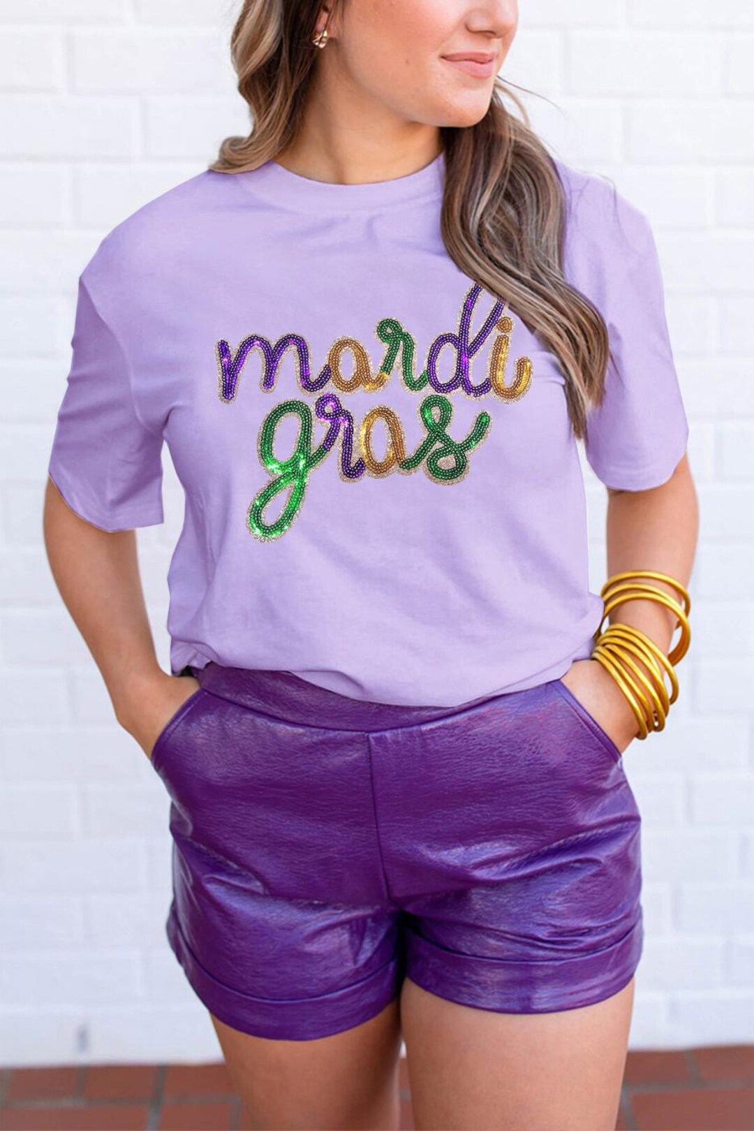 Sequin Mardi Gras Sweatshirt