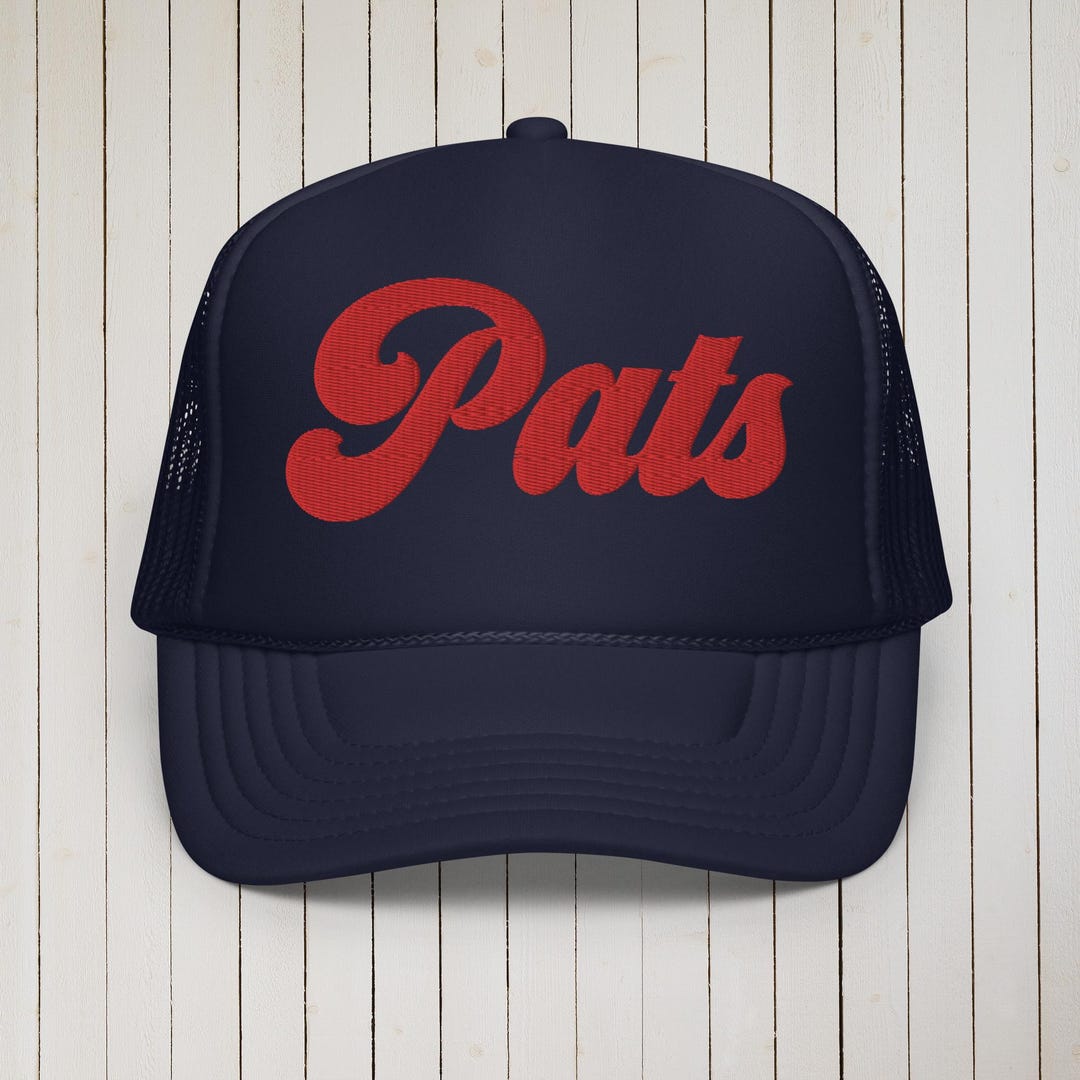 Pats Merch Pats Embroidered Foam Trucker Hat / Patriots Mascot Hat / Go Pats - Etsy