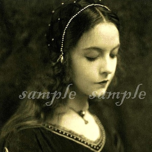 TÉLÉCHARGEMENT NUMÉRIQUE VINTAGE Photographie victorienne belle petite fille Français carte postale gitane bohème gothique wicca sorcière princesse