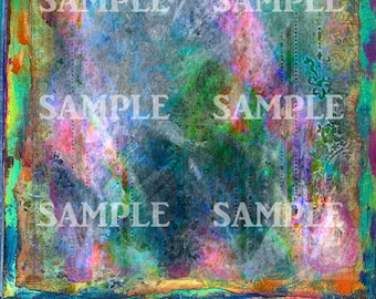 Página de diario n.º 15. Descarga digital instantánea: papeles digitales, fondos, papel para scrapbooking, hojas para collage, creación de tarjetas con técnicas mixtas.