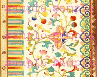 Beautiful Vintage Floral Patterns, Digital Download Collage Sheet, Mixed Media, Altered Art ATC ACEO Printable Paper Pages