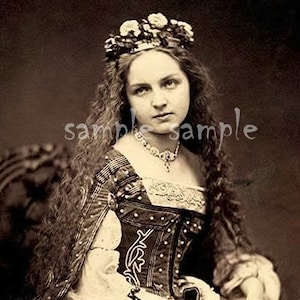 Printable Beautiful Little Girl Princess Bohemian Boho Gothic Vampire Goddess Witch