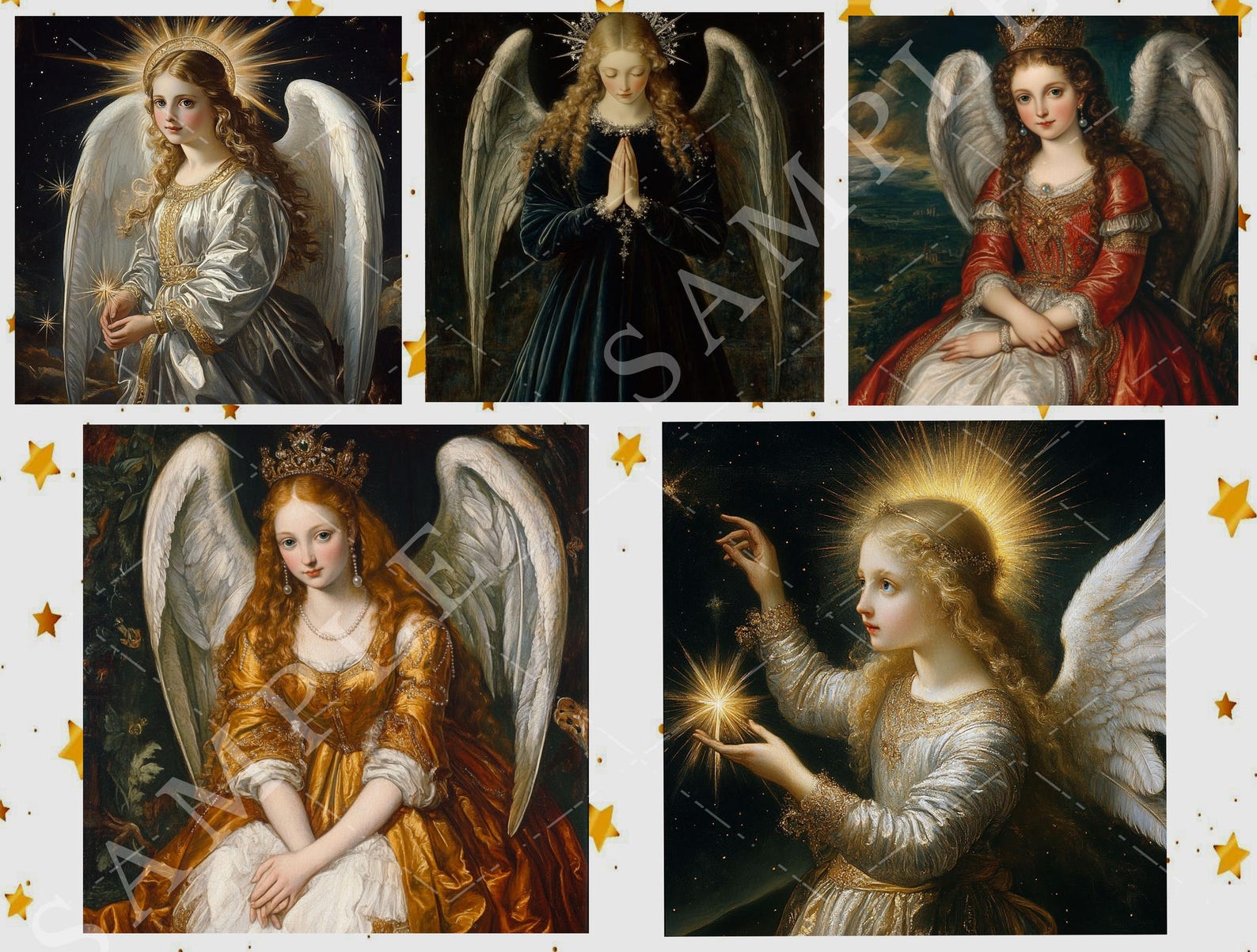 Printable Angels Collage Sheet, Beautiful Angel Images for Junk ...