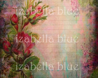 Journaling Page Instant DIGITAL download Backgrounds Scrapbooking paper Printable journal page Collage sheets Mixed media Shabby Chic