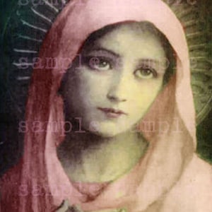 Digital Collage Sheet SALE Instant Digital Download Antique Holy Religious Prayer Cards Printable Religious Victorian Madonna Mother Mary