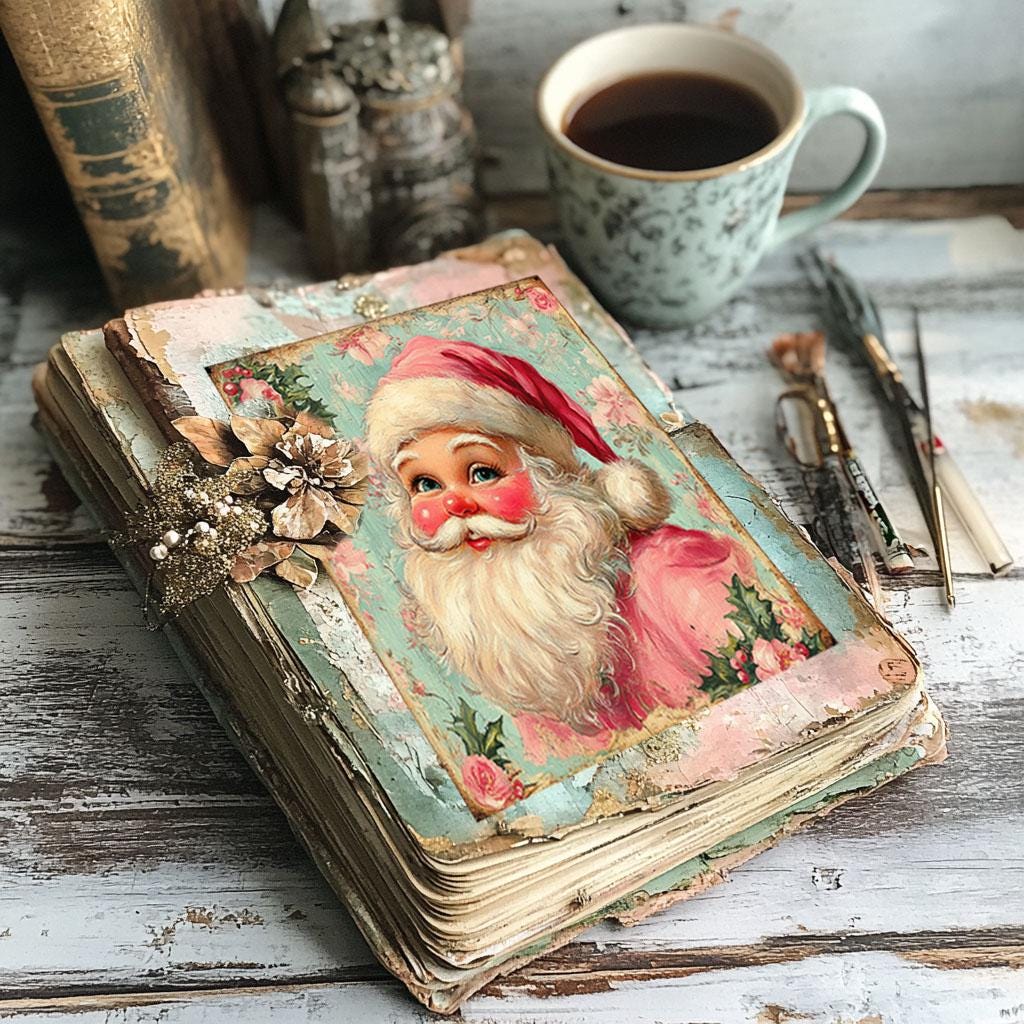 希少 美品  美しい サンタクロース  ゴージャス エレガント ヴィンテージ エレガンスサンタトレイオブジェ｜クリスマス雑貨の通販 ハルモニア