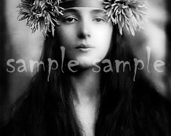 Victorian Woman Photograph, Printable Collage Sheet (Digital Download)