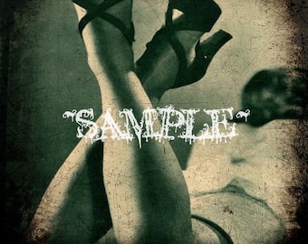 Vintage Risqué Art Print, Gothic Risque Photo (Digital Download)