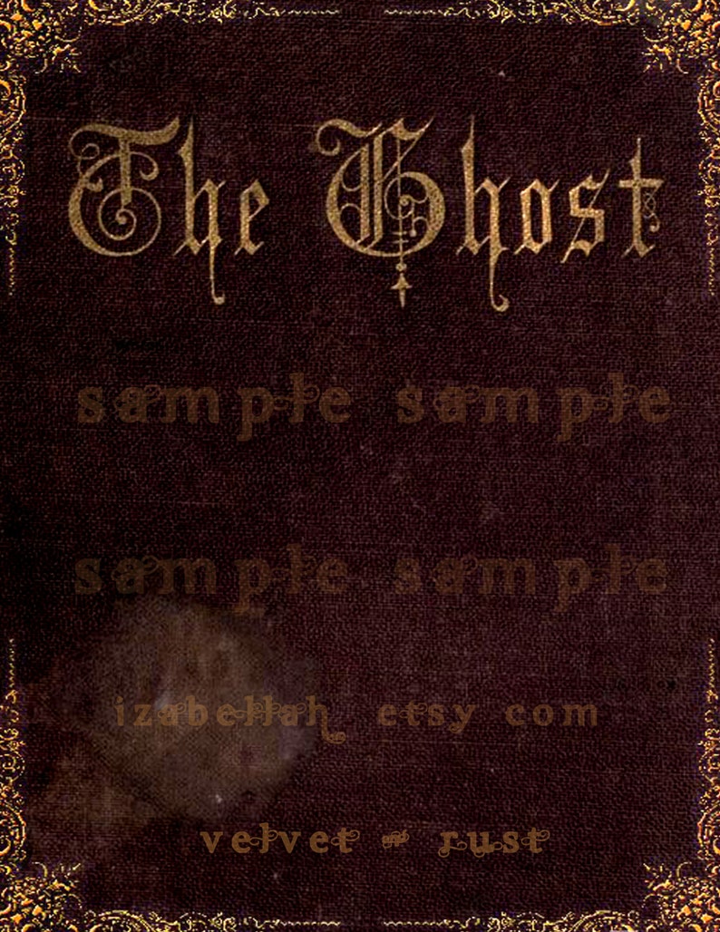 Gothic Victorian Velvet Gilded Book Cover Digital Download the Etsy