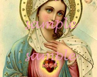 COLLAGE SHEET instant DIGITAL Download Antique Holy Religious Prayer Cards Printable Religious Cards Victorian Floral Prayer Cards Madonna