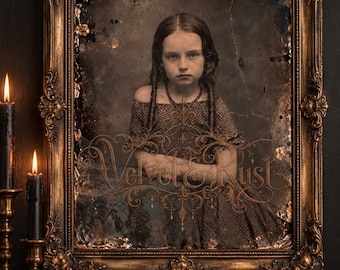 Victorian Girl Antique Photograph - Gothic Printable Art (Digital Download)