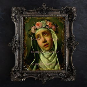 Pintura antigua de Madonna DESCARGA DIGITAL Tarjeta de oración antigua Madre María Religiosa victoriana La pintura más hermosa del mundo