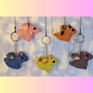 Crochet Dragon Keychain | Cute Blushing Dragon | Mini Kawaii Charm