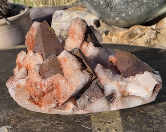 Cubic Calcite with Dogtooth Calcite & Hematite Inclusions