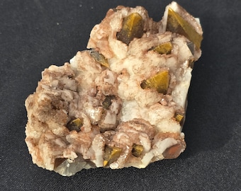 Cubic Calcite with Dogtooth Calcite & Hematite Inclusions
