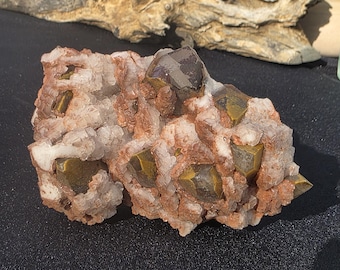 Cubic Calcite with Dogtooth Calcite & Hematite Inclusions