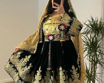 Traditional Afghan Women's Attire | Afghan Heritage | Embroidered Dress | Afghan Fashion