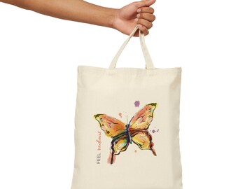 Butterfly Cotton Canvas Tote