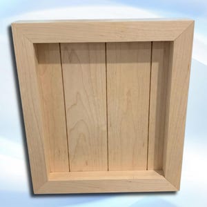 Rustic Shadow Box Base – 7-Layer Wood Frame for Seasonal Inserts (10.5x8.5)