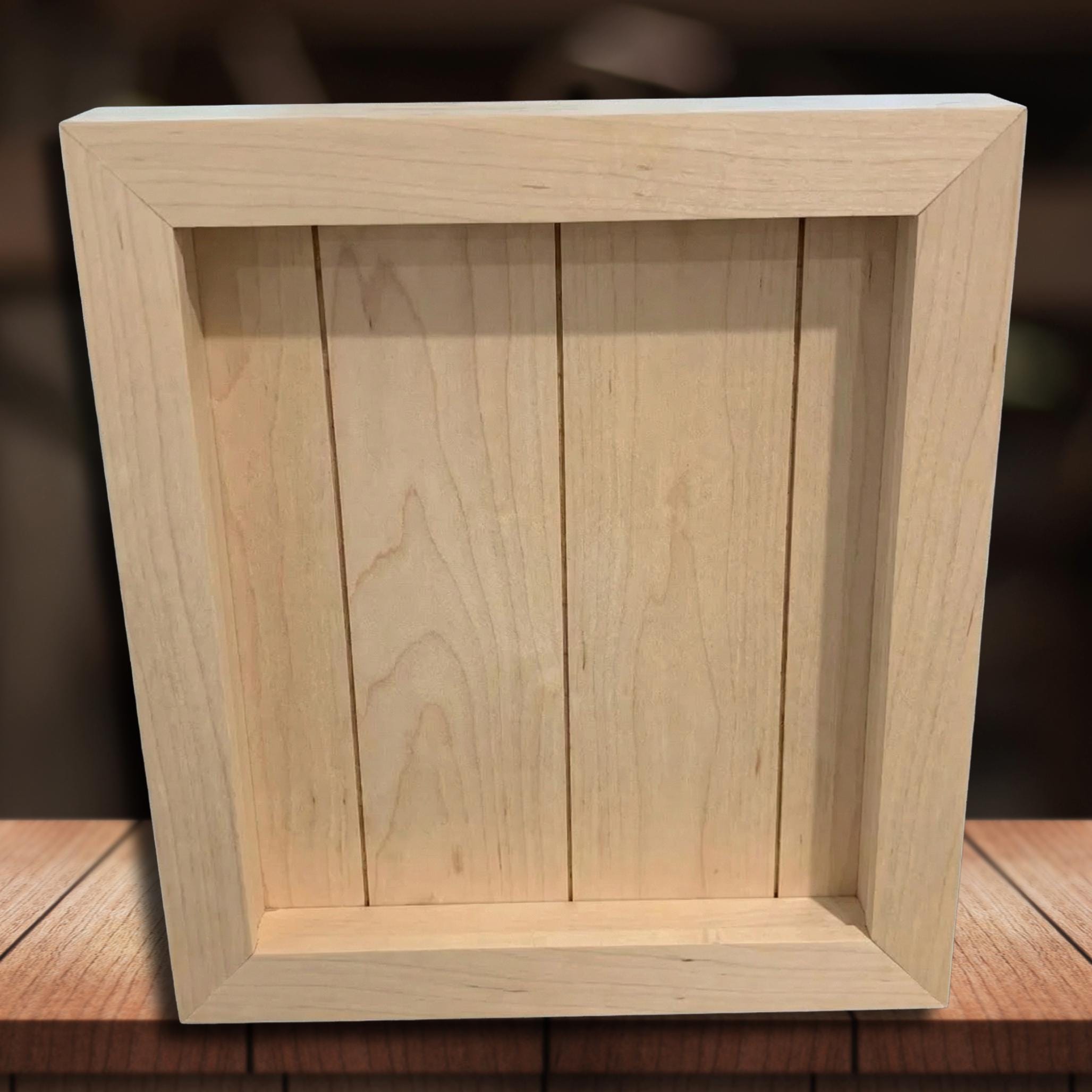 Rustic Shadow Box Base – 7-layer Wood Frame for Seasonal Inserts (10 ...