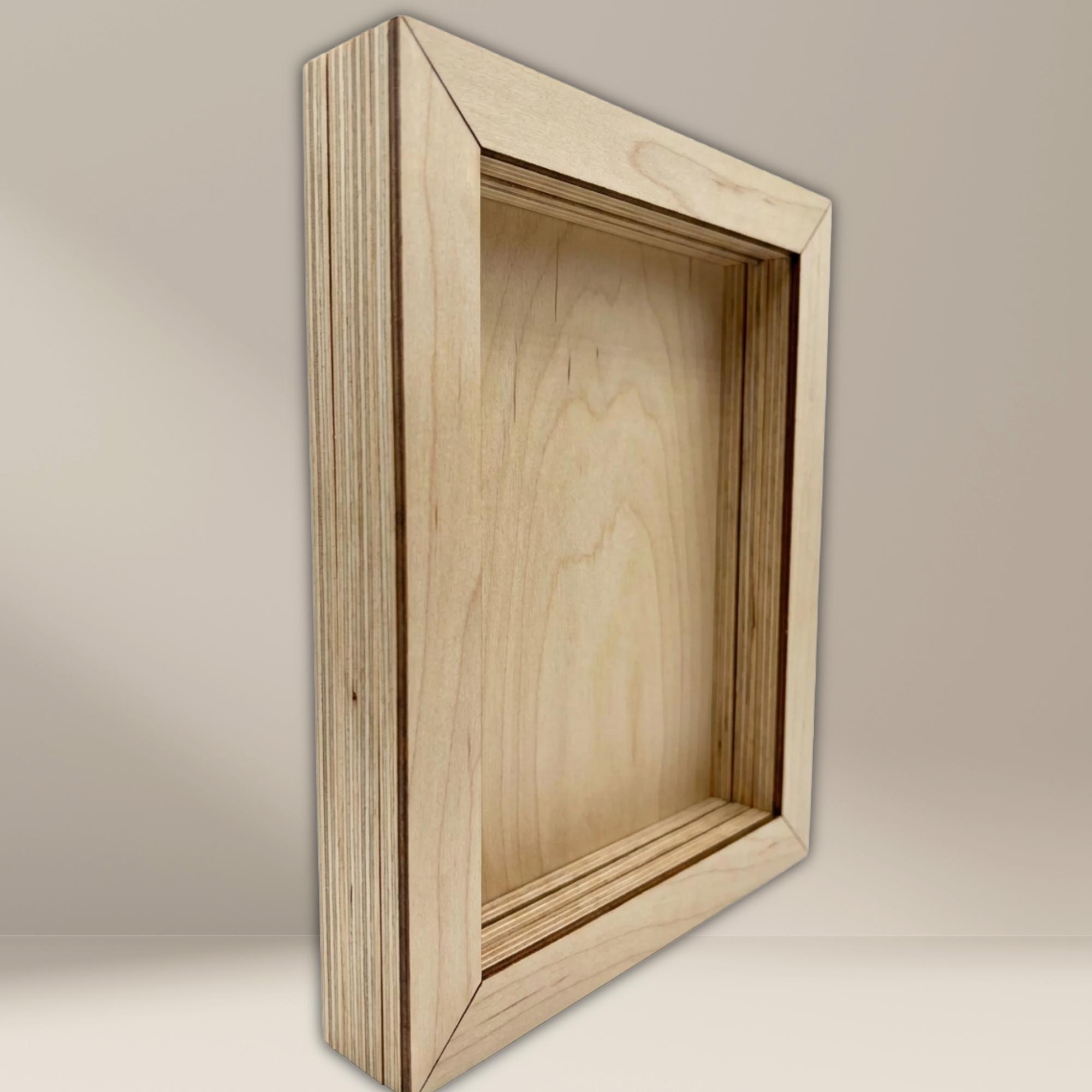 Rustic Shadow Box Base – 7-layer Wood Frame for Seasonal Inserts (10 ...