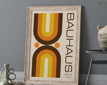 Bauhaus Art Print, Home Decor, Bauhaus wall art, Retro wall art