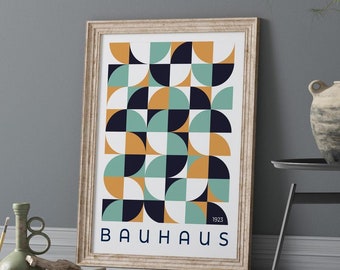 Impression d'art Bauhaus, décoration d'intérieur, art mural Bauhaus, art mural rétro