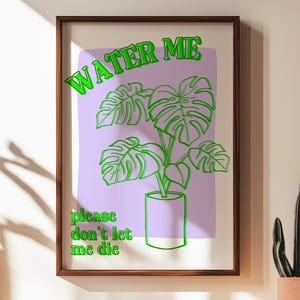 Zimmerpflanze Wandbild, Monstera Druck, Geschenk für Pflanzenliebhaber, Neues Zuhause Geschenk
