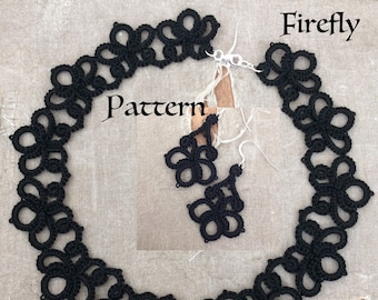 PDF Tatting Pattern -Firefly - Necklace - Bracelet - Earrings