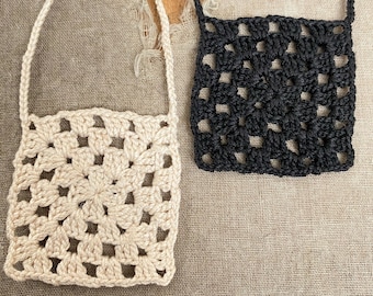 Traditional Square - Tiny Crochet Motif Necklace