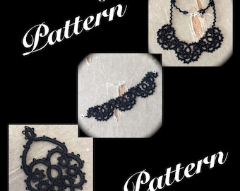 PDF Tatting Pattern - Scallops - Necklace - Bracelet - Earrings