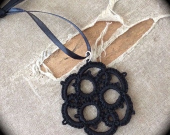 Tatted Lace Pendant - Threes